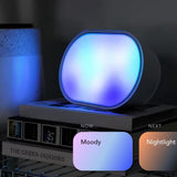 Luna 5 In. X 8 In. Oval White Integrated LED Multi-Color Smart Wi-Fi Dimmable Wall or Table Lamp