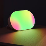 Luna 5 In. X 8 In. Oval White Integrated LED Multi-Color Smart Wi-Fi Dimmable Wall or Table Lamp