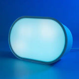 Luna 5 In. X 8 In. Oval White Integrated LED Multi-Color Smart Wi-Fi Dimmable Wall or Table Lamp
