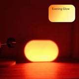 Luna 5 In. X 8 In. Oval White Integrated LED Multi-Color Smart Wi-Fi Dimmable Wall or Table Lamp